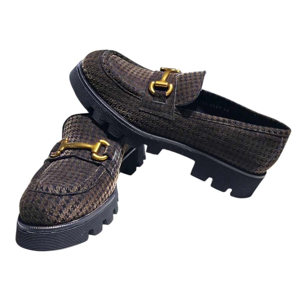 NEW Pons Quintana Menorca Woven Horsebit Loafers 65 BRONZE EU 40 Made Spain - Picture 6 of 11